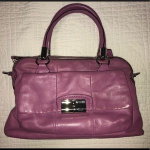 Lavender Coach Leather Satchel